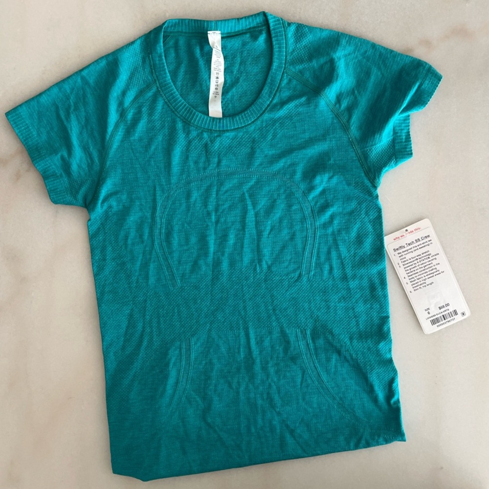 lululemon Teal Swiftly Tech Short Sleeve